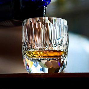 Jinyoujia Japanese Edo Kiriko Diamond Face Crystal Glass Hand snidad hög transparent whisky tjockt vinglas presentförpackning HKD230809