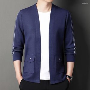 Men's Sweaters 2023 Autumn And Winter Fashion Knitted Cardigan Simple Advanced Solid Line Thickened Comfortable