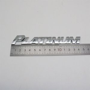 Dla Toyota Platinum Emblem Car Logo 3D Letter Sticker Chrome Srebrna tylna tabliczka znamionowa automatyczna