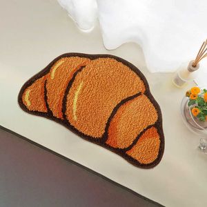 Lakea Croishant Shape Living Bath Room For Forffy Bread Rug Home Warm Decoration Accessories Anti-Slip Floor Safety Mat HKD230809