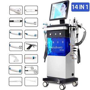 Vendita di fabbrica 14 IN1 Dispositivi per la cura della faccia di idramachina di ossigeno Diamond e idrofacciale Acqua Acqua Aqual Dermabrasion Macchina