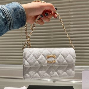 Mini bolsa de ombro feminina designer de couro com recorte de diamante ferragens fivela de metal matelassê corrente bolsa de luxo bolsa tiracolo bolsa de caviar bolsa de envelope 18 cm