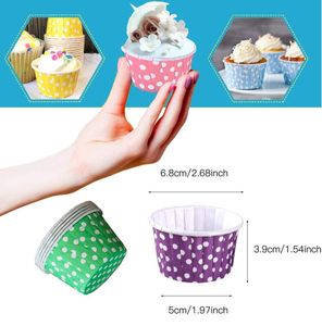 Mini Kağıt Pişirme Bardakları Renkli Sevimli Düğün, Doğum Günü, Bebek Duş Partisi Kek Dekorasyon Muffin Cupcake Kılıfları Araçlar 100 PCS/LOT