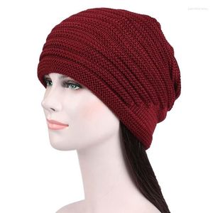 Berets Women's Mężczyźni Knit Gleby workowatą czapkę Zakryjną zimową czapkę narciarską