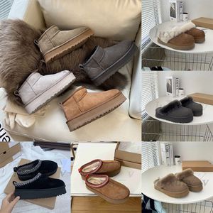 Designer Damen Schneestiefel Australien Australian Warm Boot Mode Mini Hausschuhe Halbstiefel Winter Plattform Tazz Hausschuhe Wolle Baumwolle Sandale