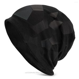 ベレット編み帽子塊の冬の暖かいビーニーキャップ黒と白のパターンの頭蓋骨ビーニースキーソフトボンネット帽子