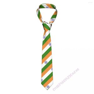 Papillon India Flag Neck For Men Women Casual Plaid Tie Suits Slim Wedding Party Cravatta Gravatas Gift Orgoglioso