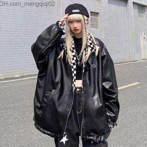 Women's Down Parkas Y2K Zipperedフーディー自動冬用ジャケットプルアップ女性ジャケットとコットンジャケットの両側に韓国のベルベットのコットンジャケットを着ているZ230809