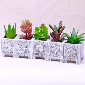 Flores decorativas simuladas planta suculenta dança de queda multicolorido jade ornamental cor artificial vaso