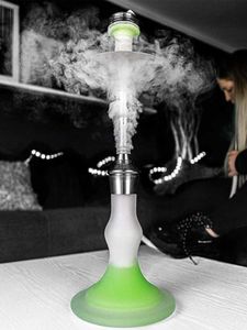 シーシャフッハセットステンレススチールガラスポット水ギセルチューブハンドルスモークバポレッソnarguile complete shisha pip hkd230809