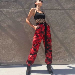 Kadın Pantolon Capris 2021 Askeri Savaş Camwomen Moda 6 Renkli Camo Kargo Pantolon Hip Hop Pantolon Pantolon Kadın Sıcak Pantolon Z230809