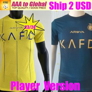 Maglie calcio Al Nassr FC Ronaldo 23 24 Home giallo trasferta nero MANE Gonzalo Martinez Talisca Ghislain Konan Vincent Aboubakar uomo 2023 2024 Maglie calcio