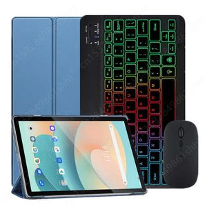 Blackview için Rainbow Baclit Klavye Kılıfı 12 / Tab 12 PRO Kapak 10.1 '' Manyetik Klavye Teclado İspanyol Rusya Portekiz HKD230809