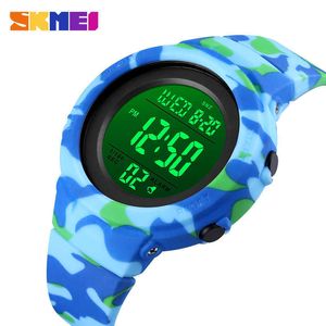 SKMEI Kinderuhren Ourdoot Sport Student Digitaluhren Multifunktionale wasserdichte Tarnung Jungen-Mädchen-Armbanduhr 1615