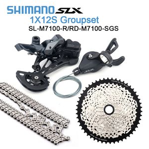 Bisiklet vese slx m7100 12V grup seti değiştirici arka vites değiştirici CS 1051T kaset 115052t Volan CN zinciri K7 1x12s Kit 230808