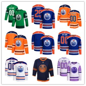 Edmonton''oilers''hockey tröjor 7 Paul Coffey 31 Grant Fuhr 86 Philip Broberg 75 Evan Bouchard 16 Tyler Benson 74 Stuart Skinner 35 Olivier Rodrigue 55