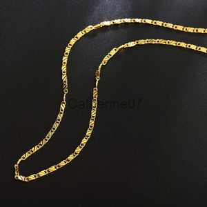 Colares pendentes 40-75cm 18k Gold 925 Charme de prata esterlina 2mm colares de corrente plana para homens homens de festas de moda de luxo Jóias de casamento J230809