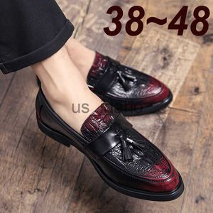 Scarpe eleganti 38 ~ 48 Abito da lavoro formale da sposa Designer Abito da uomo di lusso Casual Pelle odile Pelle Scarpe da uomo italiane per uomo Mocassini J230808