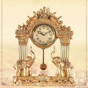 Orologi da tavolo Modern Living Room Luxury Antique Large Bedside Vintage Creative Orologio Casa Office Desk Decoration