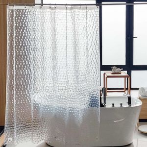 Portaspazzolini Leeseph Trasparente Tenda da doccia Impermeabile 3D EVA Bagno Water Cube Liner per vasche da bagno per uso domestico 230809