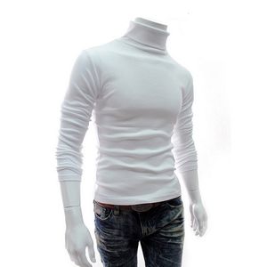Camisolas masculinas primavera fina gola alta preto pulôveres roupas para algodão harajuku malha suéter masculino sólido pull hombre tops 230808