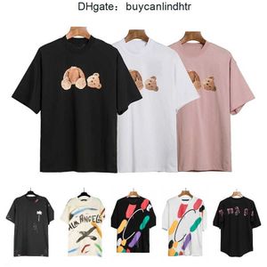 Camiseta masculina manga morcego designer PA anjos spray direto letras impressas camisetas gráficas moda feminina verão street hip hop polo Q9V3