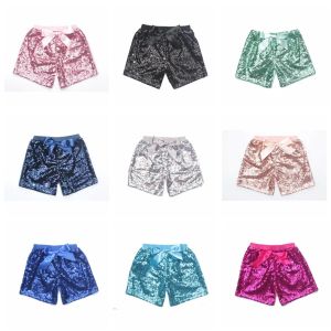 Baby Sequins Shorts Summer Pants Girls Glitter Bling Dance Sequin Costume Glow Bowknot Short Fashion Boutique TrousersZZ