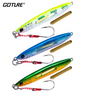 Yemler Lures goture jig jigging cazibesi 80g 100g 150g deniz suyu balıkçılık parıltı çubuğu çıngırak sesleri yüksek mukavemetli sertlik pesca 230809