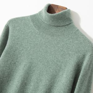 Men's Sweaters Autumn And Winter 100 Cashmere Sweater High Lapel Plus Size Long Sleeve Pullover Business Wool Top 230809