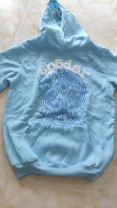 Męskie bluzy bluzy niebo blue szpieg bakorzyn mężczyźni kobiety Hip Hop Young Thug Spider Hoodie World Wide Bluzy drukuj pullover rcJT001513n