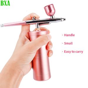 Airbrush Tattoo Supplies 0,4mm Rechargeable Mini Air Compressor Kit Air Brush Paint Airbrush para Nail Art Tattoo Craft Airbrush 230808