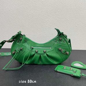 Luksusowy motocykl le cagole torba na połowie księżyca męskie męskie damskie z lustrem monety pochette wytłaczane torebki punkowe torebkę crossbody crutch na ramiona torba na ramię