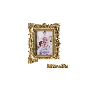 Cornici e modanature Giftgarden 4X6 Vintage Po Gold Picture Frame Gift Home Decor Drop Delivery Garden Arts Crafts Dhebv