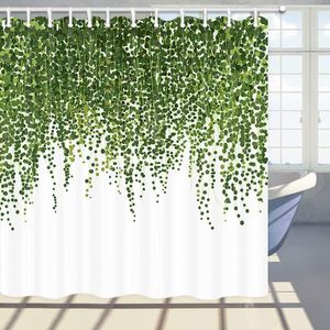 歯ブラシホルダー白い背景に分離されたバスルームツボ植物のための花柄の装飾シャワーカーテンフック付きポリエステル生地バスカーテン230809