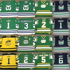 Hartford''Whalers''mike liut Sean Burke Rick Ley Joel Quenneville Mark Howe Adam Burt Geoff Sanderson Gordie Howe Samuelsson Hockey Jerseys