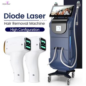 Máquina de laser de diodo de gelo 3500W Remoção permanente de cabelo 755nm 808nm 1064nm Titânio Platina Tripla Comprimento de onda Laser Salão de beleza Uso