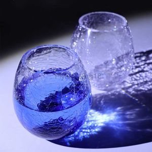 Creative Japanese-Style Ice-Cracked Glass New Edo Glass Crystal Glass Set Household Water Cup Whiskey Beer Cups Artificial Blown HKD230809