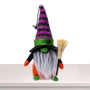 Dekorativa föremål Halloween Faceless Doll Creative Long Ben Dwarf Witch Hat Hem Desktop Decoration Ornament Plush Dolls 230809