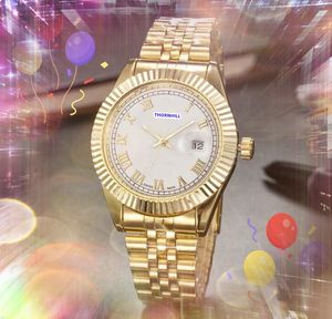 Relógio de ponto masculino feminino de quartzo de marca superior, data automática, relógio de discagem numérica digital romana, presente masculino, pulseira de aço inoxidável macio