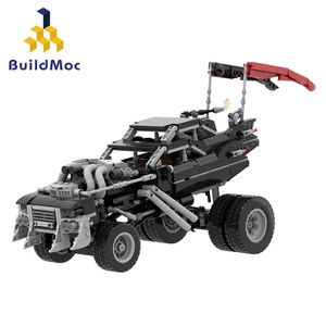 Outros brinquedos BuildMoc Desert Battlefield Speed Off Road Vehicle Building Blocks For Mad Max High Tech Gigahorse Car Model Children Gifts 230808