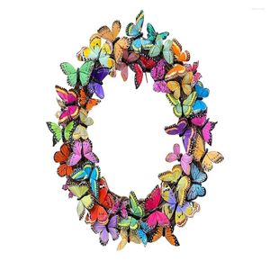 Decorative Flowers Butterfly Wreath Wedding Party Decorations Butterflies Garland Hanging The Sign Artificial Hangings