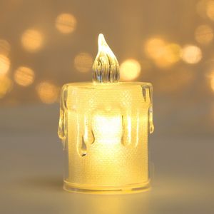 Ljus FLAMELESS LED CANDLE ING TEA LJUS VART VIT FLAMELESS CANDLE HALLOWEEN JULVÄRKTIDEN DECOR 4Size Candle Light 230809