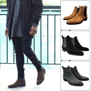 Botas Homens Camurça Tornozelo Formal Casual Sapatos Cano Alto Antiderrapante Respirável Para Ao Ar Livre Moda Homem Zapatillas Hombre Dropship