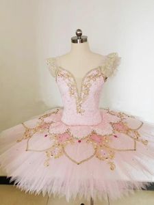 Stage Wear Professional High-end Custom Ballet Dress TUTU Adult Children Pink Dance Performance Competition Women