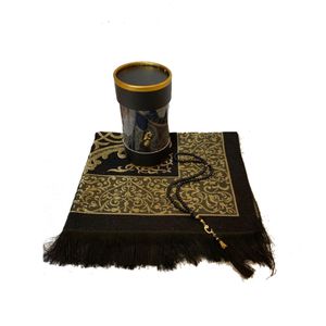 Tappeti Tappeto da preghiera musulmano Mat Set regalo Articoli islamici Sejjadah Janamaz Eid Gift Ramadan Pearl Tasbeh Set206H