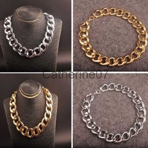 Pendant Necklaces kshmir 2021 New exaggerated CCB thick chain in Europe and the popular hip hop big jewelry DJ stage long clavicle necklace WWX J230809