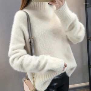 Women's Sweaters Winter Women Turtleneck Knitted Sweater Female Pullover Jumper Long Sleeve Teen Girls Velvet Pull Femme Ladies Tops