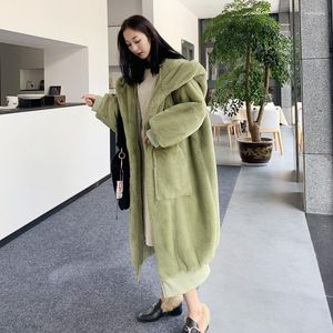 Kadın Kürk 2023 Kış Kalın Konforlu Ceket Kayıtlı Sahte Kadın Peluş Palto