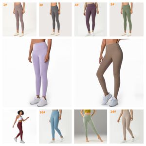Hoch taillierte, einfarbige Leggings für Damen – butterweiche, bauchkontrollierende, bedruckte Hose für Workout-Yoga