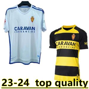 23 24 Real Zaragoza Fran Gamez Soccer Jerseys Zapater 2023 2024 Jersey Pombo Shinji Kagawa Football Shirts Guti Javi Ros Kids L. Suarez Camiseta de Futbol Home Away 8888